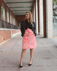 MFSHOW WOMEN | DAY 3. PINK SKIRT AND LEATHER JACKET