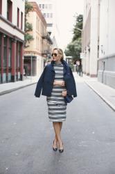 Navy and White Stripes