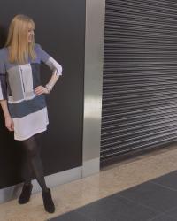 Outfit: Great Plains Colourblock Shift Dress for Lunch in Liverpool