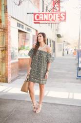 Green Embroidered Dress