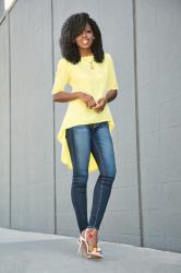 Baby Doll Blouse + Dark Rinse Jeans