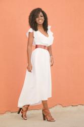 White Tea Length Dress