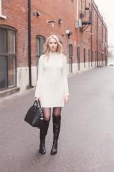 Sweater Dress + Riding Boots