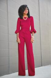Frill Sleeves Jumpsuit