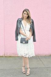 Ivory Lace Midi Dress