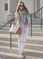 Pastel Herringbone Scarf