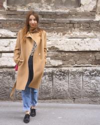 Camel coat.