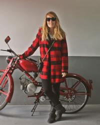 Red Tartan + Moto Guzzi