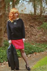 Lace Pencil Skirt & Moto Jacket: Free Writing