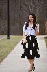 Workwear Wednesday:  The Polka Dot Midi