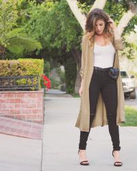 olive trenchcoat