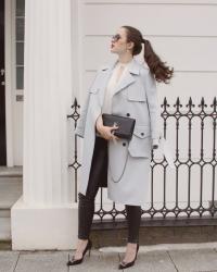 Pale Blue Trench: Cool-Toned Hues for Spring