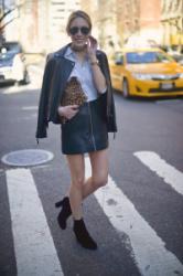 Topshop Leather Miniskirt + DIY Choker