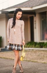 Casual Spring Transition with a Plaid Flounce Dress