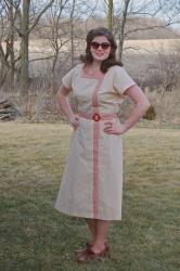 • Neat Tailored 1940s Dress •