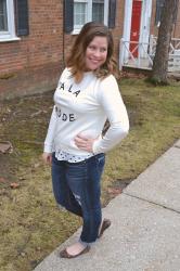Blogging Besties: Black and White Print, French and Boyfriend Jeans