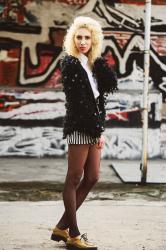 Sequins and fringe cardigan