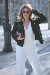 IKKS BCN | GREEN BIKER + WHITE JUMPSUIT