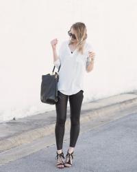 Tunic + Leather Leggings