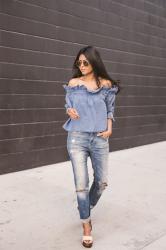 DENIM OFF SHOULDER