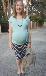 ASOS Maternity Pencil Skirts, Grey Rebecca Minkoff MAM Bag. Third Trimester Corporate Style