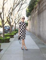 Polka Dot Bell-Sleeve Dress