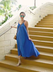 BLUE MAXI DRESS