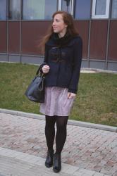 DIY skirt in winter look