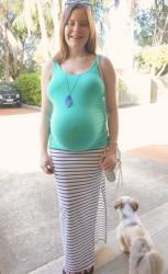 Rebecca Minkoff Bags, Maxi Skirts and Maternity Tanks: 3rd Trimester SAHM Style