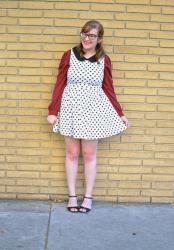 Polka Dot Dress + Peter Pan Collar
