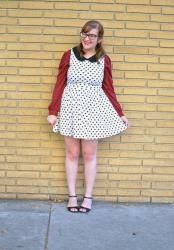 Polka Dot Dress + Peter Pan Collar