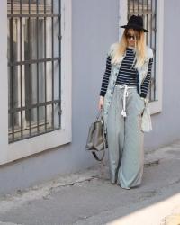 Stripes & Palazzo pants