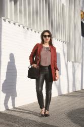 lady in a red blazer