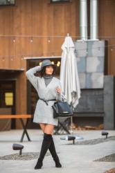 How to Wear a Grey Turtleneck Sweater Dress