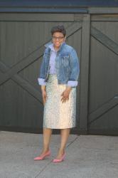 OOTD: J. Crew Collection Tricolor Sequin Skirt