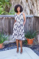 DIY Palm Print Dress and Vogue 8645 Review