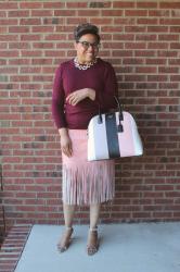 J. Crew Collection Fringed Suede Skirt