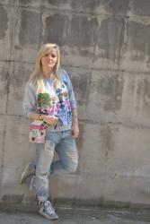 CASUAL SPRING OUTFIT - ABBINAMENTO FELPA E JEANS BOYFRIEND STRAPPATI -