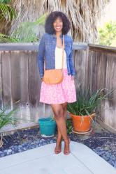 DIY Pink Floral Skirt