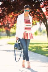 A Stylish White Blazer Outfit for Spring