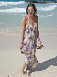 PALM PRINTED JUMPSUIT