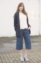 OUTFIT: Denim Culottes & Adidas Superstars