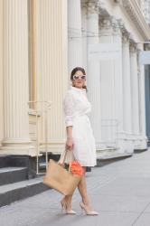 What to Wear to Work | White Eyelet Dress