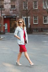 Outfit Remix: Nicole Miller Red Lace Dress