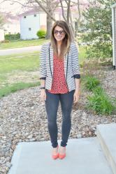 Striped Blazer + Shopbop Sale.