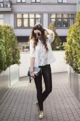 RFW 2016 OOTD : White blazer & shiny shoes