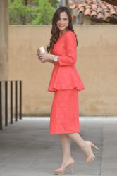 Coral dress