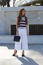 Righe e pantaloni culotte: come mixare i trend del momento