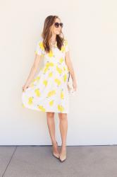 DIY FRIDAY: LEMON PRINT FIT AND FLARE DRESS SEWING TUTORIAL