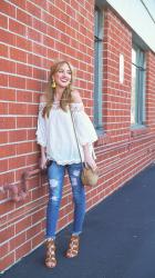 White Lace & Distressed Denim